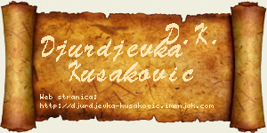 Đurđevka Kušaković vizit kartica